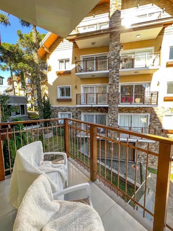 Apto Moderno Com Lareira, Piscina Aquecida E Infra Completo Em Gramado Exterior photo